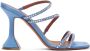 Amina Muaddi Blue Naima Crystal Heeled Sandals - Thumbnail 1