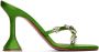 Amina Muaddi Green Lily Heeled Sandals - Thumbnail 1