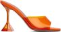 Amina Muaddi Orange Lupita Glass Slipper Heeled Sandals - Thumbnail 1