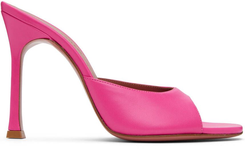 Amina Muaddi Pink Alexa Slipper 105 Heeled Sandals