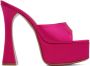 Amina Muaddi Pink Dalida Heeled Sandals - Thumbnail 1