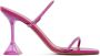 Amina Muaddi Pink Gilda Glass Heeled Sandals - Thumbnail 1