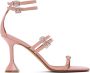 Amina Muaddi Pink Robyn Heeled Sandals - Thumbnail 1