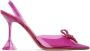 Amina Muaddi Pink Rosie Glass Sling Heels - Thumbnail 1