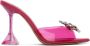 Amina Muaddi Pink Rosie Glass Slipper Heeled Sandals - Thumbnail 1