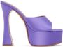 Amina Muaddi Purple Dalida Heeled Sandals - Thumbnail 1