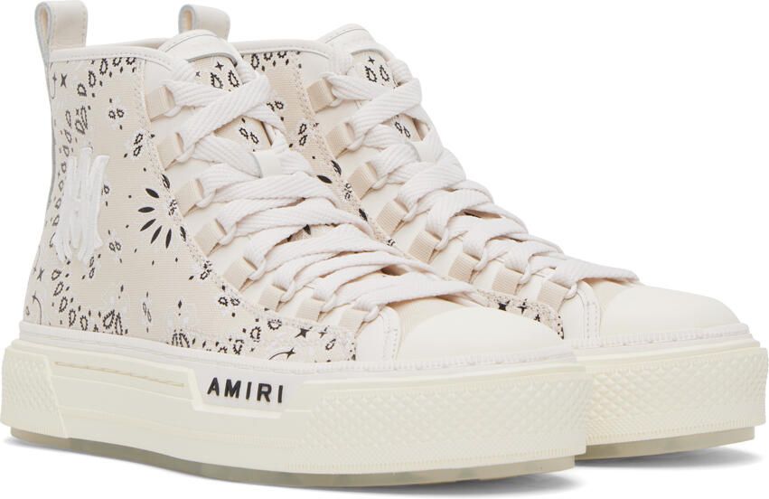 AMIRI Beige Court High Sneakers - Picture 2