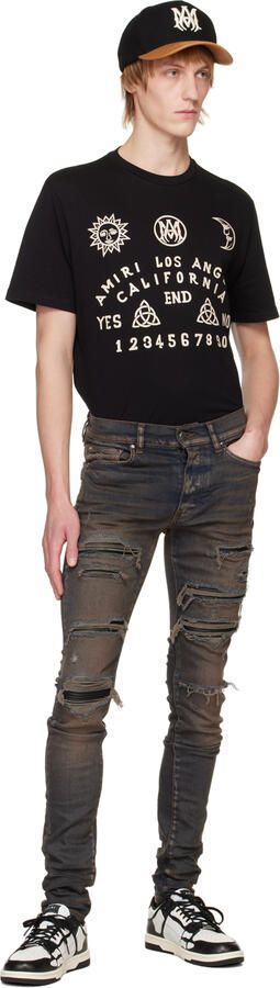 AMIRI Black & White Skel Top Low Sneakers - Picture 7