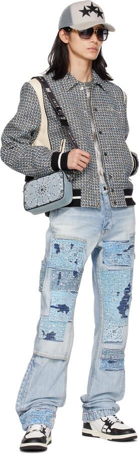 AMIRI Black & White Skel Top Hi Sneakers - Picture 4