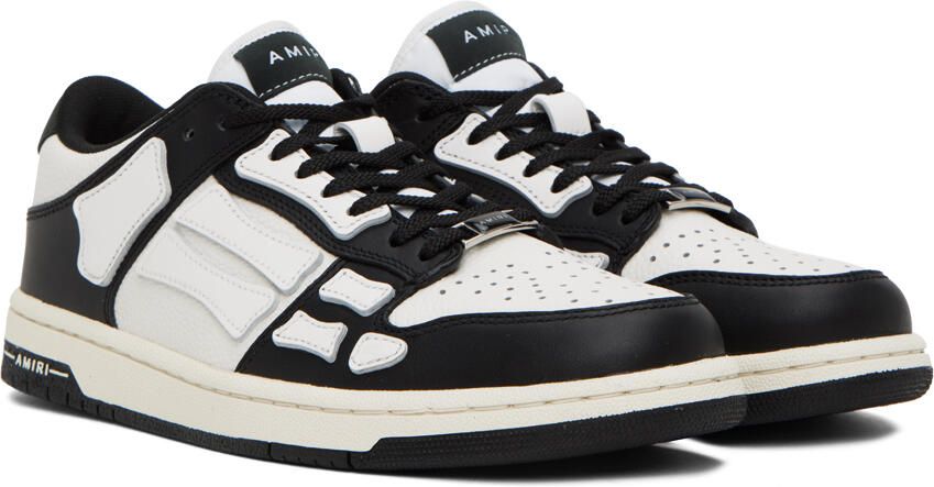AMIRI Black & White Skel Top Low Sneakers - Picture 3