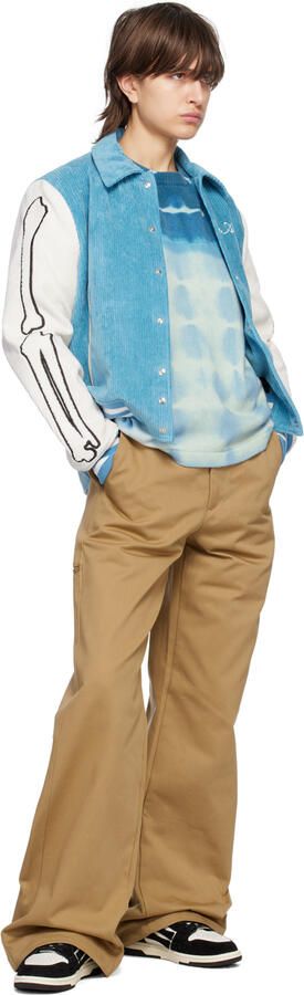 AMIRI Black & White Skel Top Shearling Mules - Picture 4