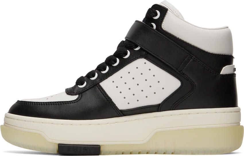 AMIRI Black & White Stadium Mid Sneakers - Picture 3