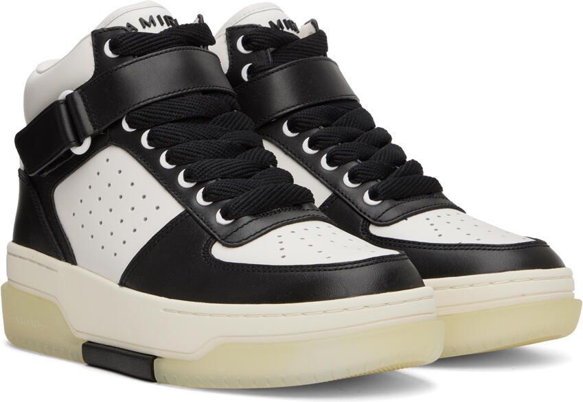 AMIRI Black & White Stadium Mid Sneakers - Picture 2