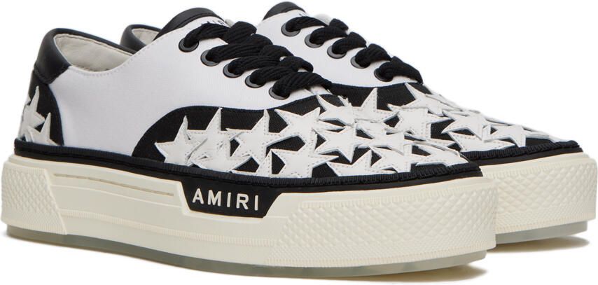 AMIRI Black & White Stars Court Sneakers - Picture 2