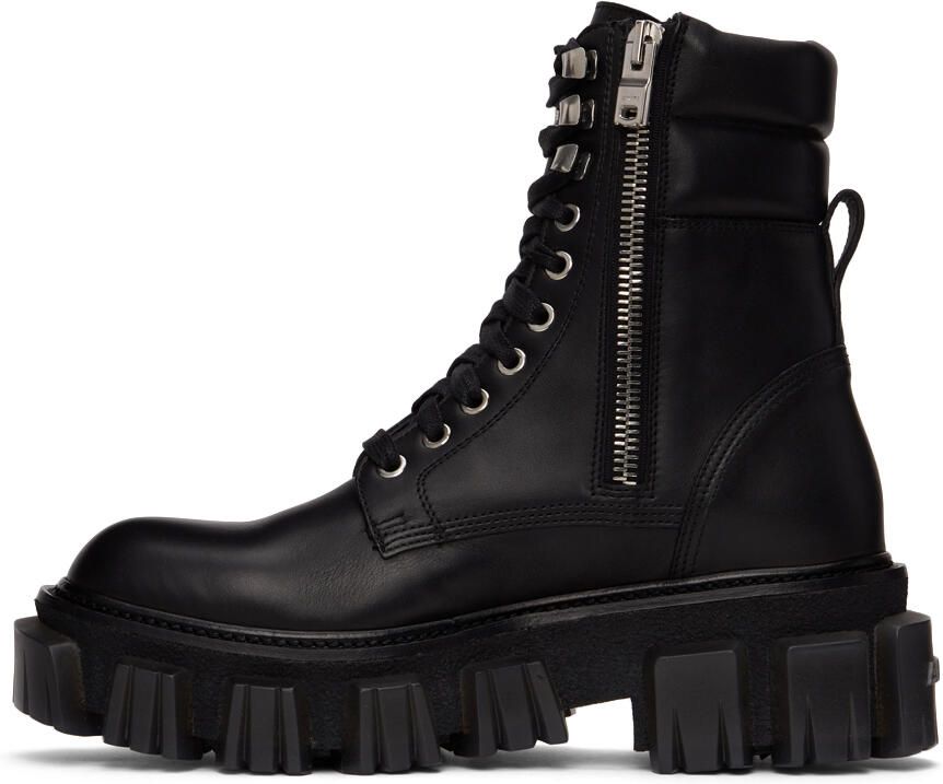 AMIRI Black Crepe Lug Combat Boots - Picture 2