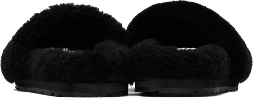 AMIRI Black Lux Shearling Slippers - Picture 2