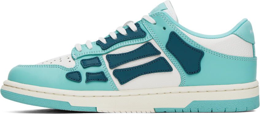AMIRI Blue & White Skel Top Low Sneakers - Picture 5