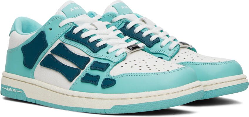 AMIRI Blue & White Skel Top Low Sneakers - Picture 4