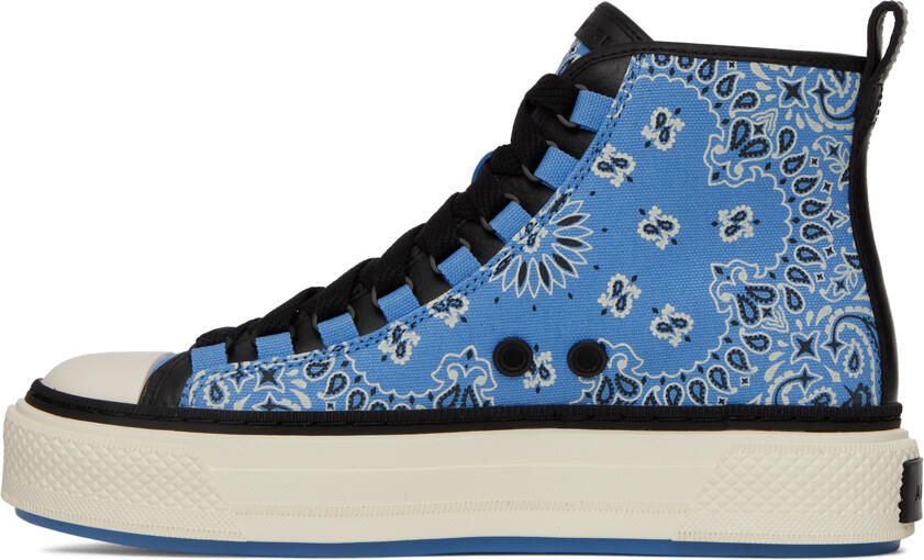 AMIRI Blue Bandana M.A. Court Hi Sneakers - Picture 3