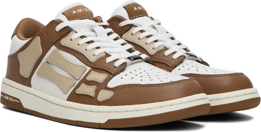 AMIRI Brown & Off-White Skel Top Low Sneakers - Picture 2
