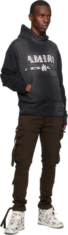 AMIRI Gray Tie Dye Skel Top Hi Sneakers - Picture 4