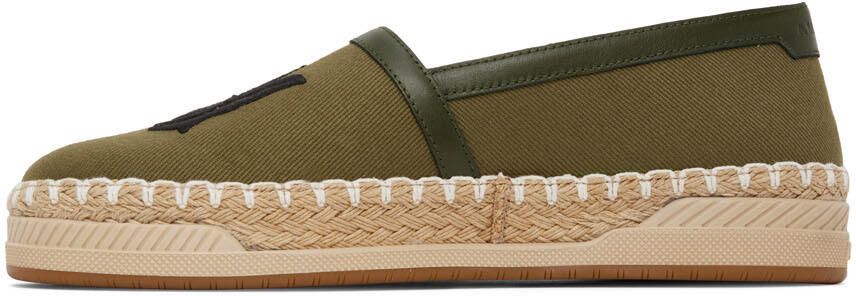 AMIRI Khaki Embroidered Espadrilles - Picture 3
