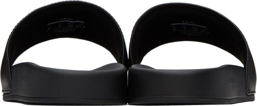 AMIRI Kids Black Logo Pool Slides