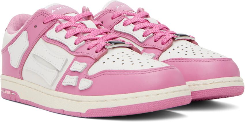 AMIRI Kids Pink & White Skel Sneakers - Picture 2