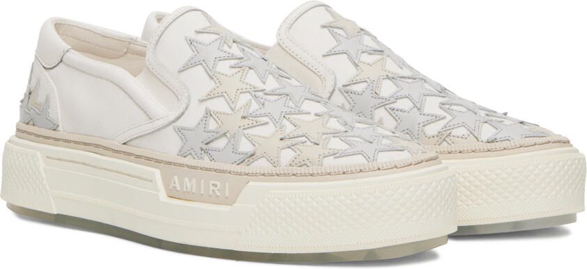 AMIRI Off-White Stars Court Slip-On Sneakers - Picture 2