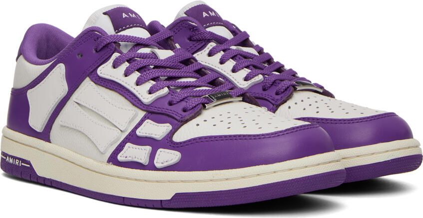 AMIRI Purple & White Skel Low Sneakers - Picture 2