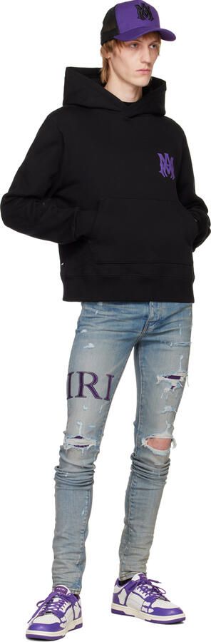 AMIRI Purple & White Skel Low Sneakers - Picture 4