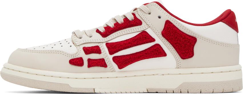 AMIRI Red & White Skel Top Low Sneakers - Picture 3