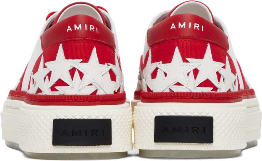 AMIRI Red & White Stars Court Sneakers