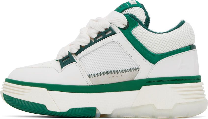 AMIRI White & Green MA-1 Sneakers - Picture 3