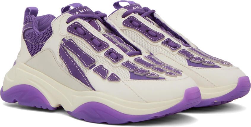 AMIRI White & Purple Bone Runner Sneakers - Picture 2
