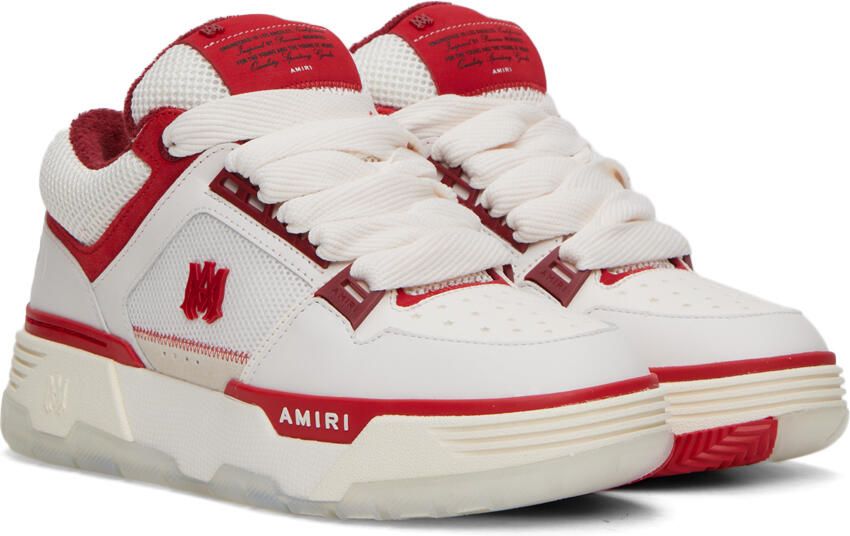 AMIRI White & Red MA-1 Sneakers - Picture 2