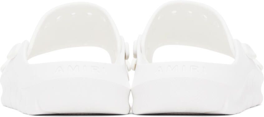AMIRI White Sunday Slides