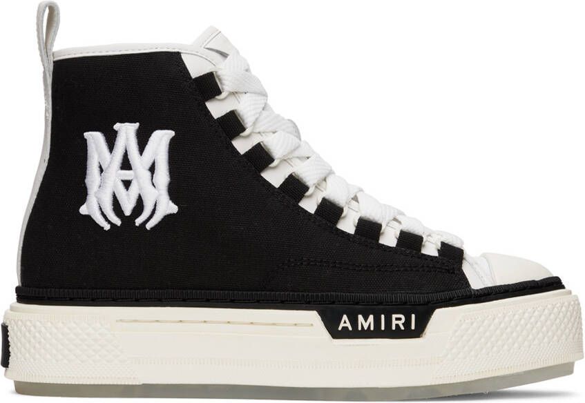 AMIRI Black & White Court Hi Sneakers