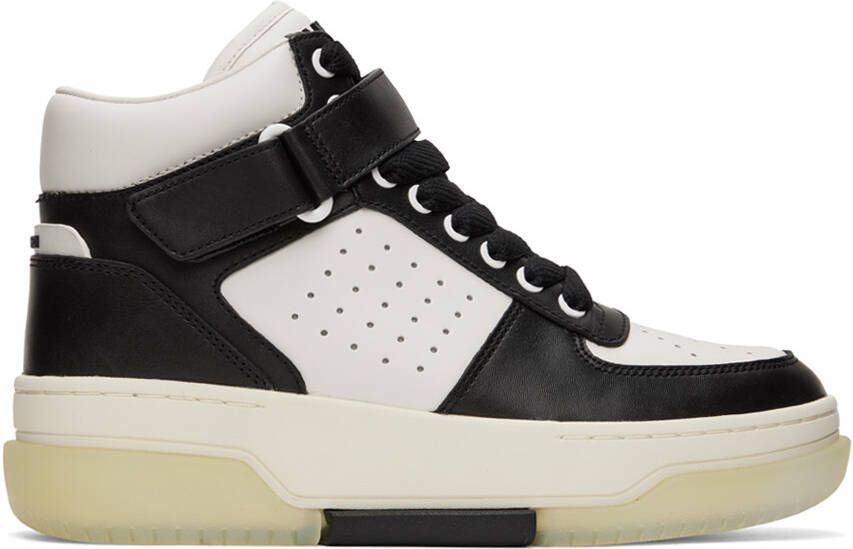 AMIRI Black & White Stadium Mid Sneakers