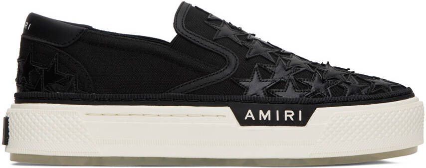 AMIRI Black Stars Court Slip-On Sneakers