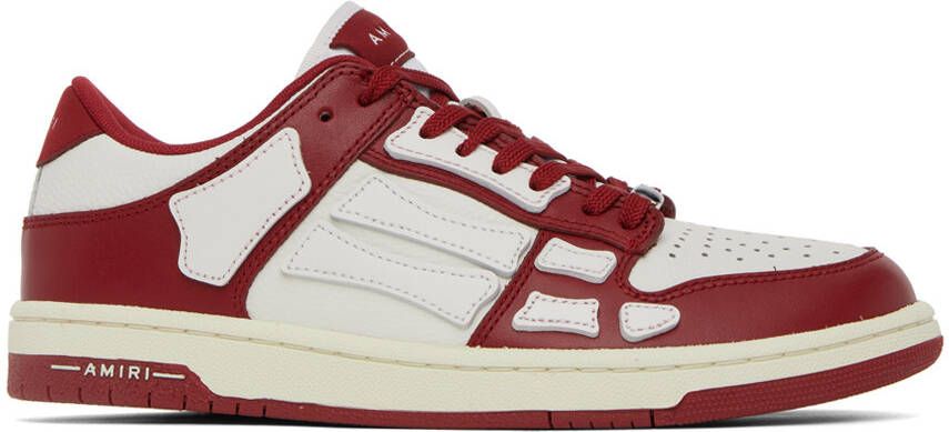 AMIRI Red & White Skel Low Sneakers