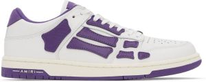 AMIRI White & Purple Skel Top Low Sneakers