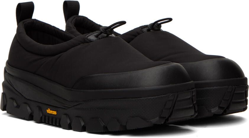 AMOMENTO Black Padded Platform Slippers - Picture 2