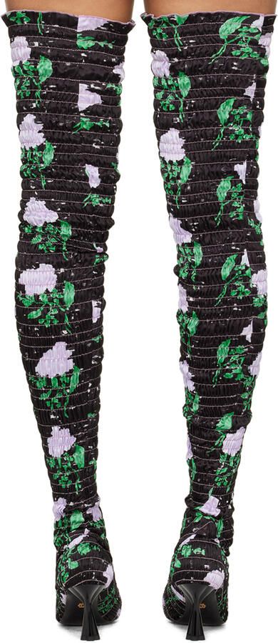 Amy Crookes Black Victorine Boots