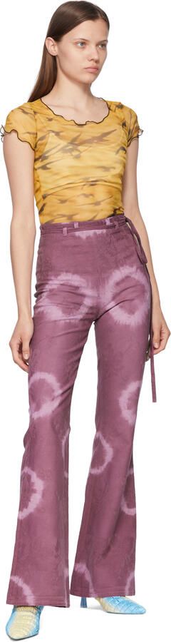 Amy Crookes Blue & Yellow Marthe Ankle Boots - Picture 4