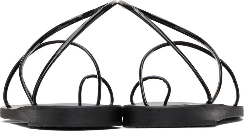 Ancient Greek Sandals Black Chora Sandals