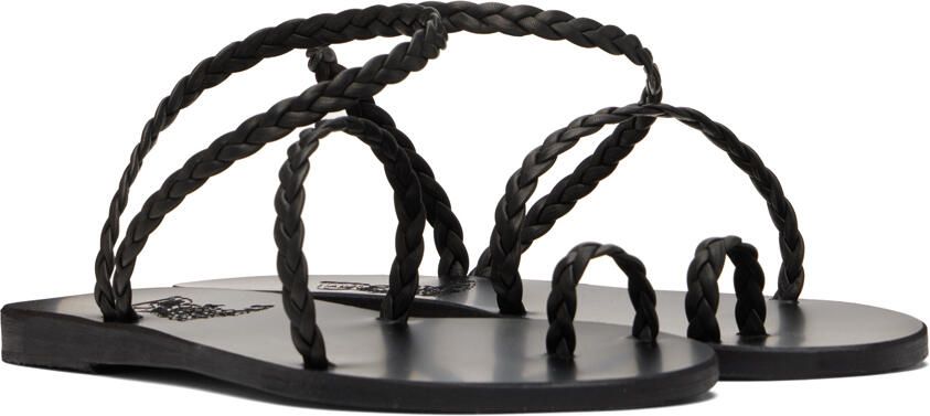 Ancient Greek Sandals Black Eleftheria Sandals - Picture 2