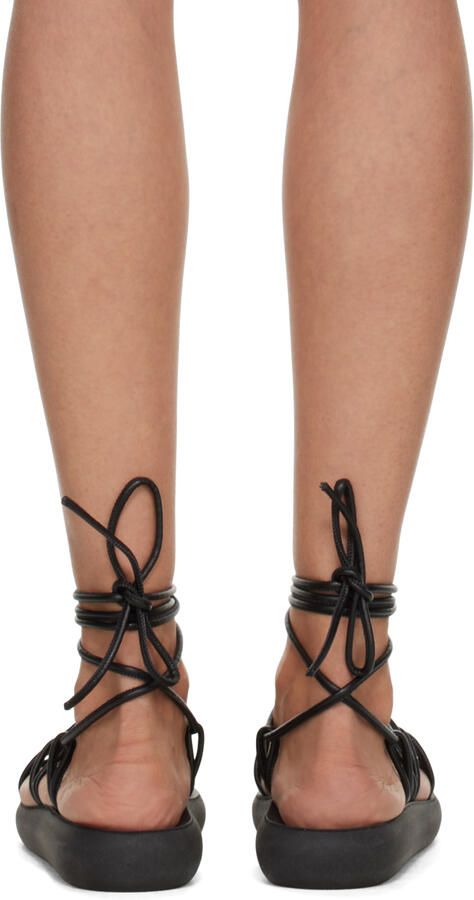 Ancient Greek Sandals Black Nisi Sandals - Picture 3