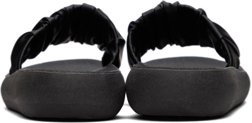 Ancient Greek Sandals Black Scrunchie Taygete Sandals