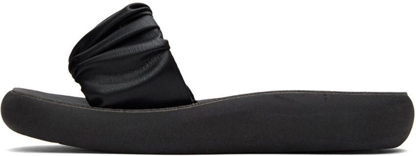 Ancient Greek Sandals Black Scrunchie Taygete Sandals - Picture 4